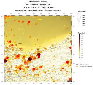 regional magnitude historical seismicity