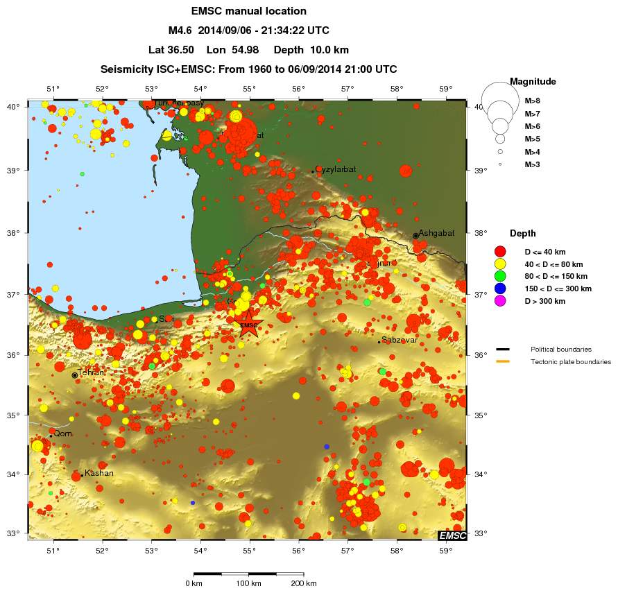 regional historical seismicity