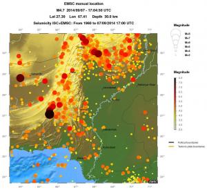 regional magnitude historical seismicity