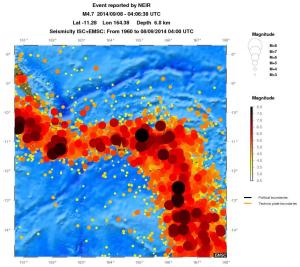 regional magnitude historical seismicity
