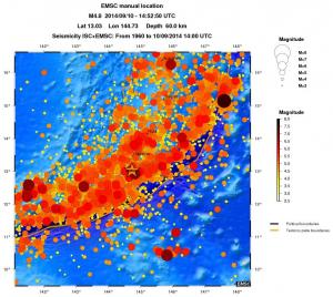 regional magnitude historical seismicity