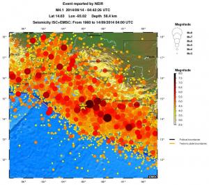 regional magnitude historical seismicity