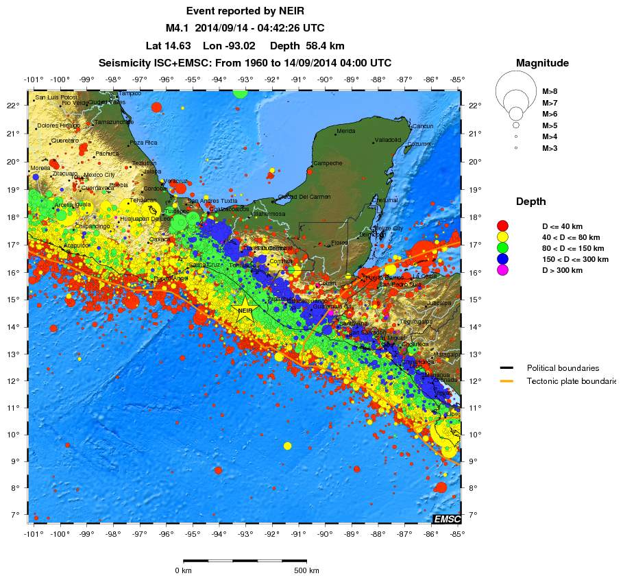 wide historical seismicity