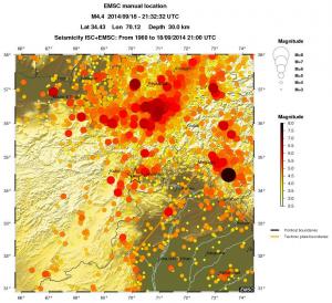 regional magnitude historical seismicity