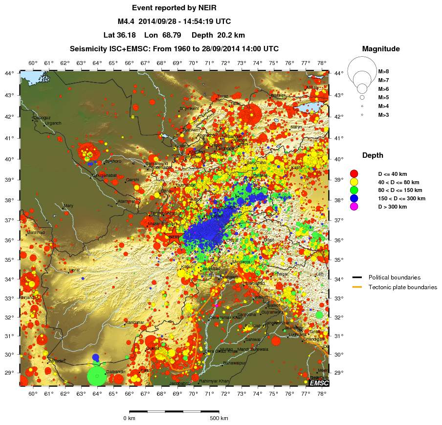 wide historical seismicity