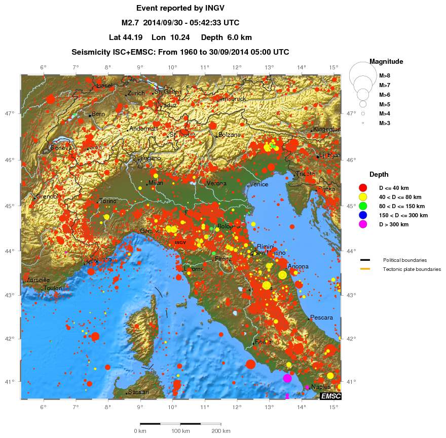 regional historical seismicity