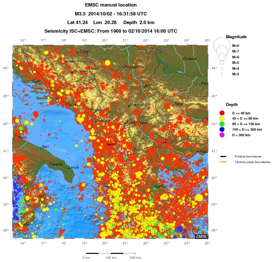 regional historical seismicity