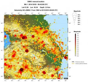 regional magnitude historical seismicity