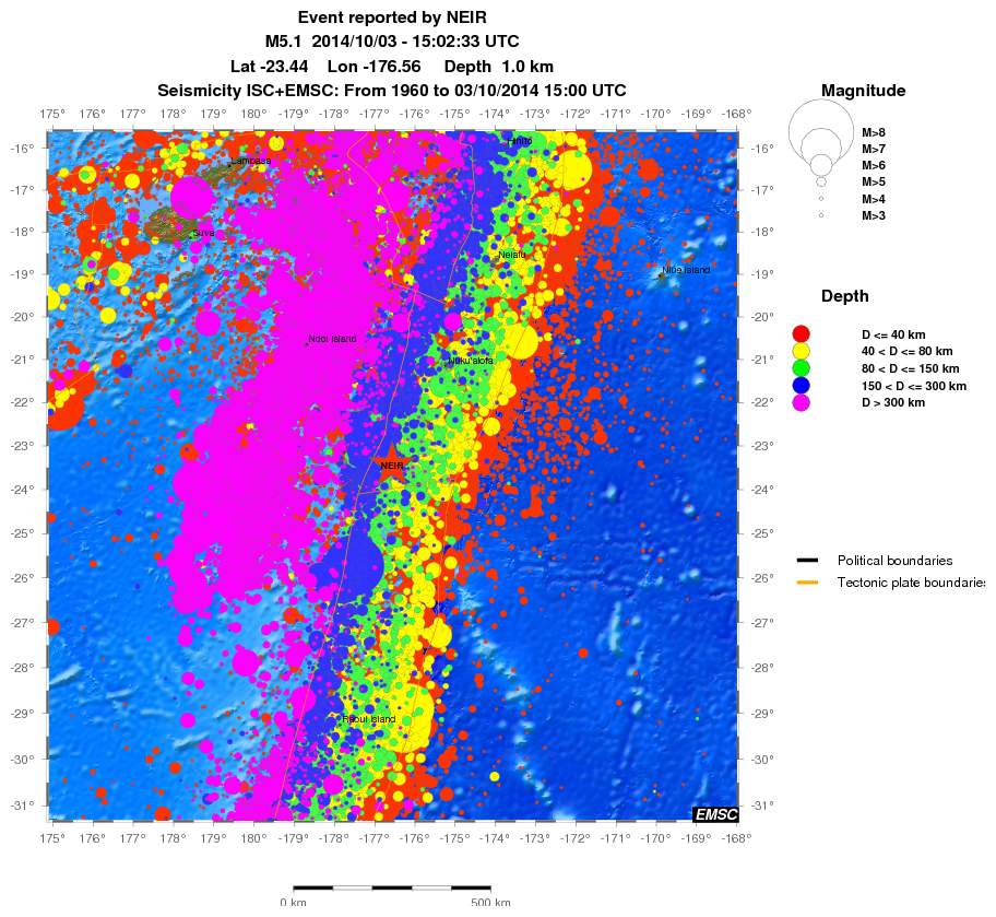 wide historical seismicity