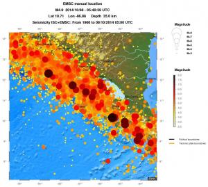 regional magnitude historical seismicity