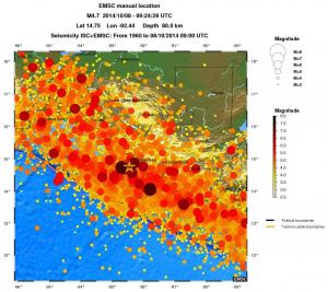 regional magnitude historical seismicity