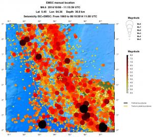 regional magnitude historical seismicity