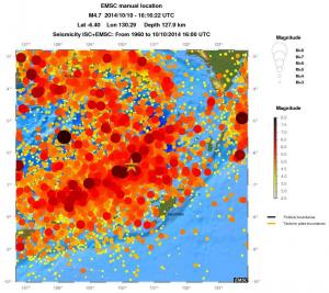 regional magnitude historical seismicity