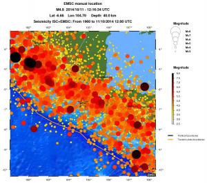 regional magnitude historical seismicity
