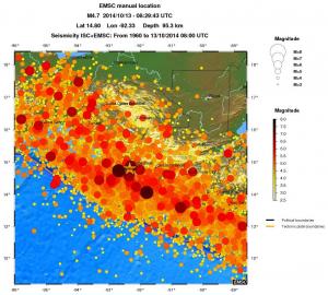 regional magnitude historical seismicity