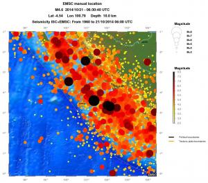 regional magnitude historical seismicity