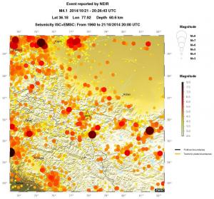 regional magnitude historical seismicity