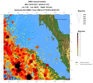 regional magnitude historical seismicity