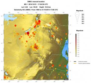 regional magnitude historical seismicity