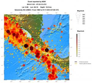 regional magnitude historical seismicity