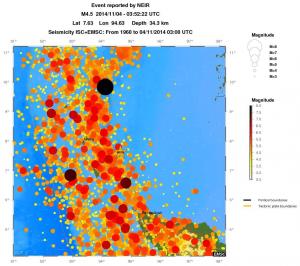regional magnitude historical seismicity