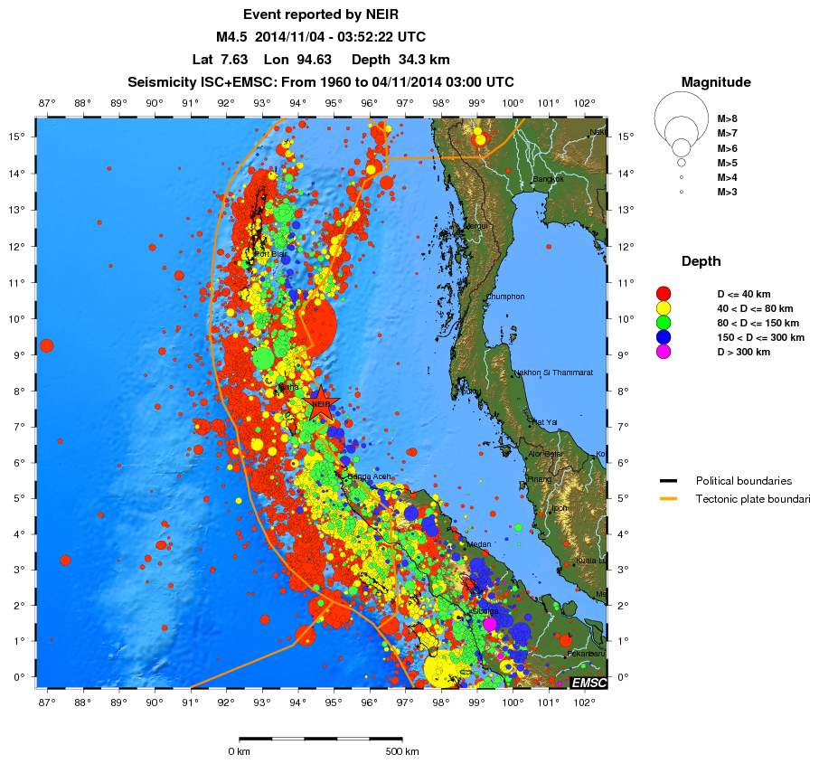 wide historical seismicity
