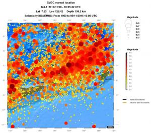 regional magnitude historical seismicity