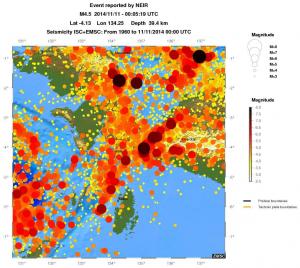 regional magnitude historical seismicity