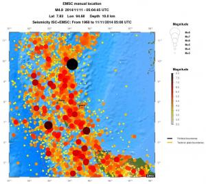regional magnitude historical seismicity
