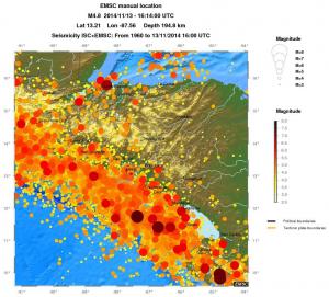 regional magnitude historical seismicity