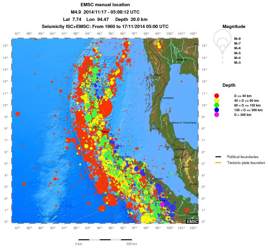 wide historical seismicity