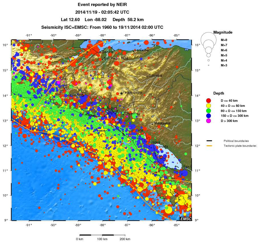 regional historical seismicity