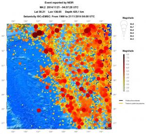 regional magnitude historical seismicity