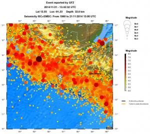 regional magnitude historical seismicity