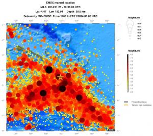 regional magnitude historical seismicity