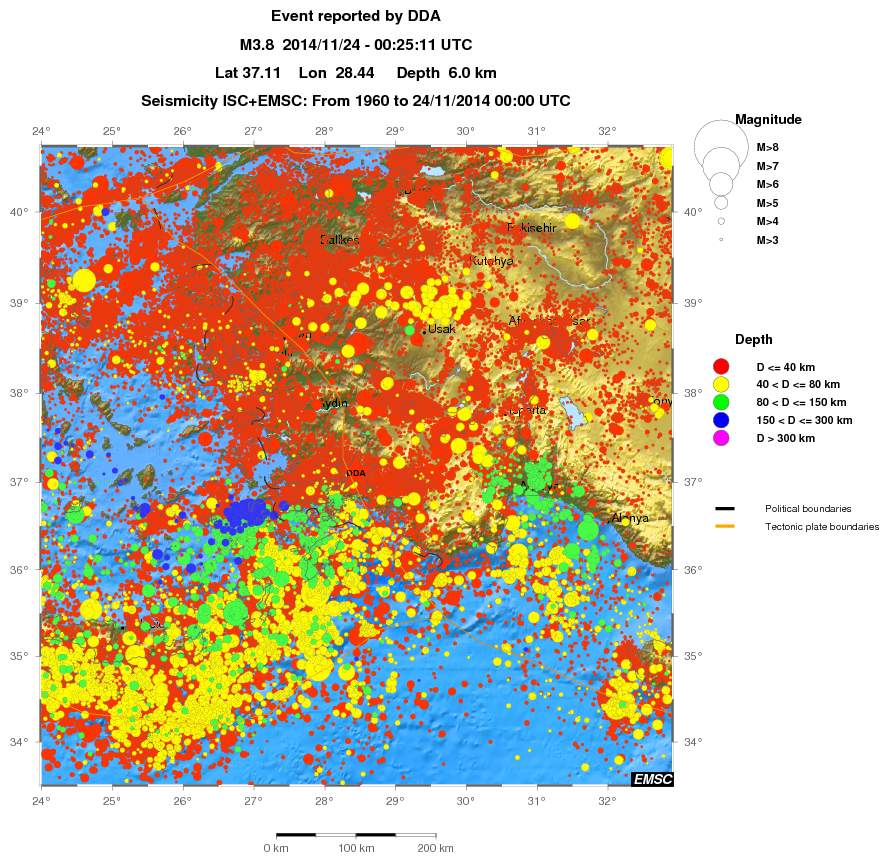regional historical seismicity