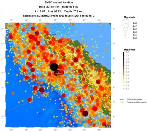 regional magnitude historical seismicity