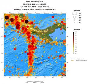 regional magnitude historical seismicity