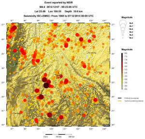 regional magnitude historical seismicity