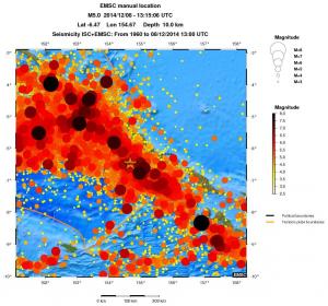 regional magnitude historical seismicity