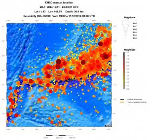 regional magnitude historical seismicity