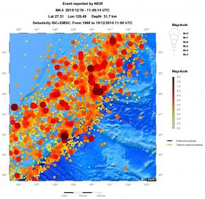 regional magnitude historical seismicity