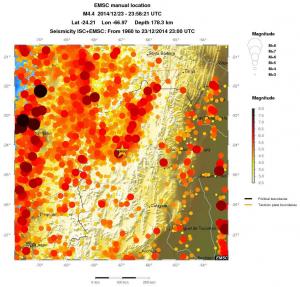 regional magnitude historical seismicity