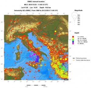 wide historical seismicity