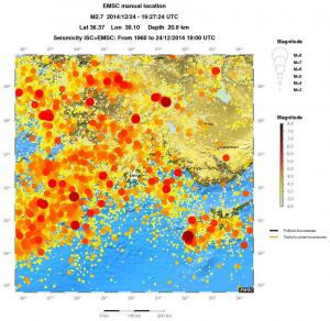 regional magnitude historical seismicity