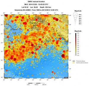 regional magnitude historical seismicity