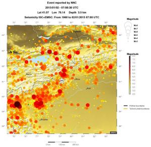 regional magnitude historical seismicity
