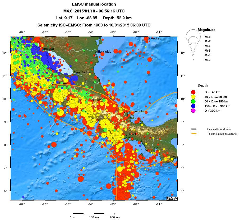 regional historical seismicity