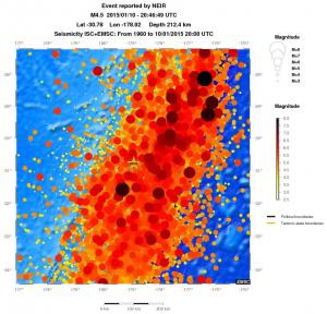 regional magnitude historical seismicity