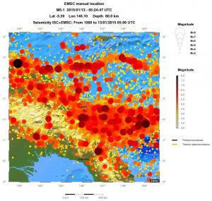 regional magnitude historical seismicity